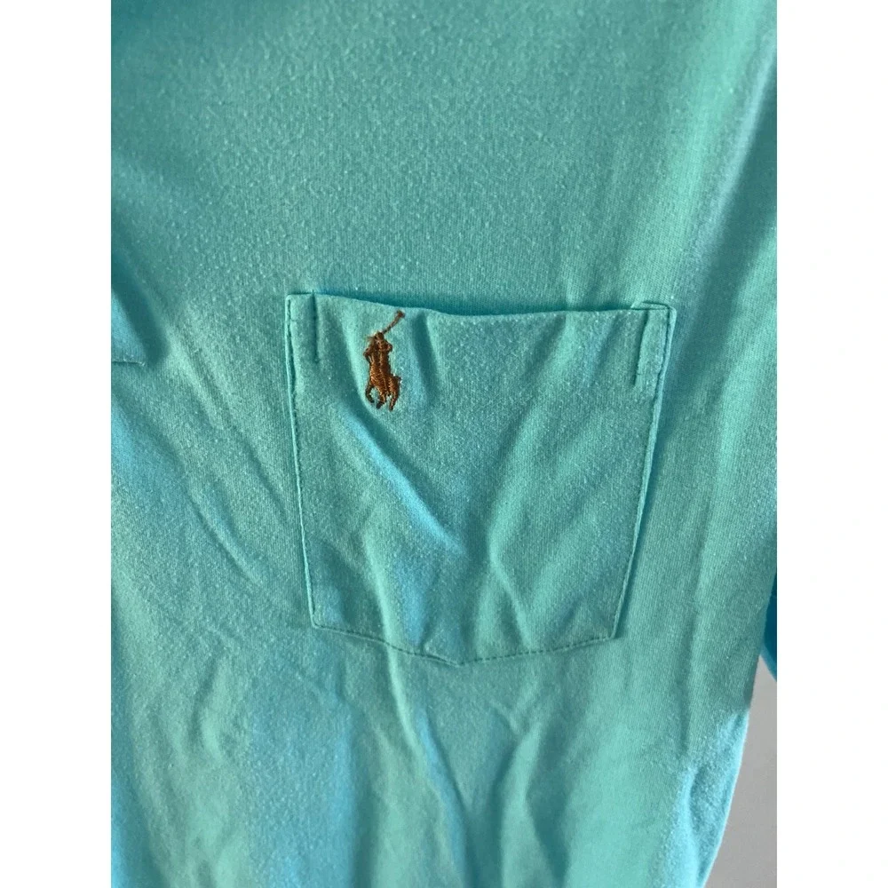 Ralph Lauren Polo Shirt Aqua Blue Short Sleeve Classic Preppy Men's Size XXXL‎